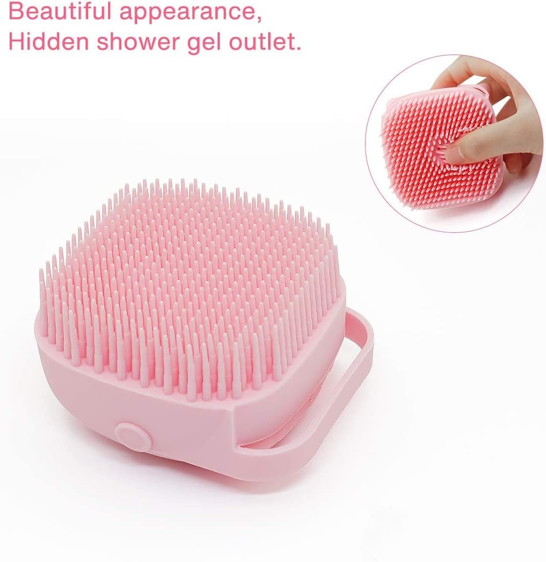 Silicone Body Brush Shower Scrubber with Shower Gel Dispenser Function