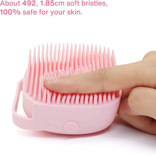 Silicone Body Brush Shower Scrubber with Shower Gel Dispenser Function