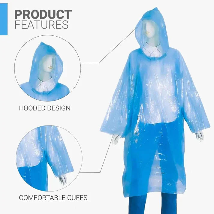 Unisex Disposable Rain Card for Emergency Use (pack of 5)