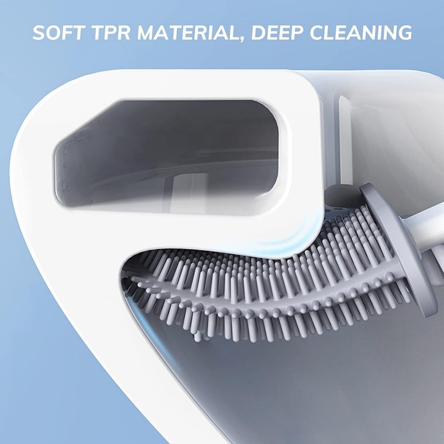 All-round clean toilet brush without dead ends Silicone toilet brush