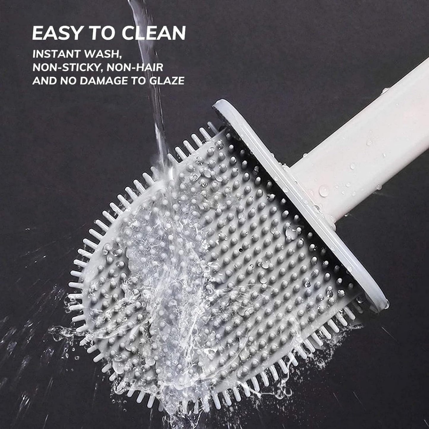 All-round clean toilet brush without dead ends Silicone toilet brush