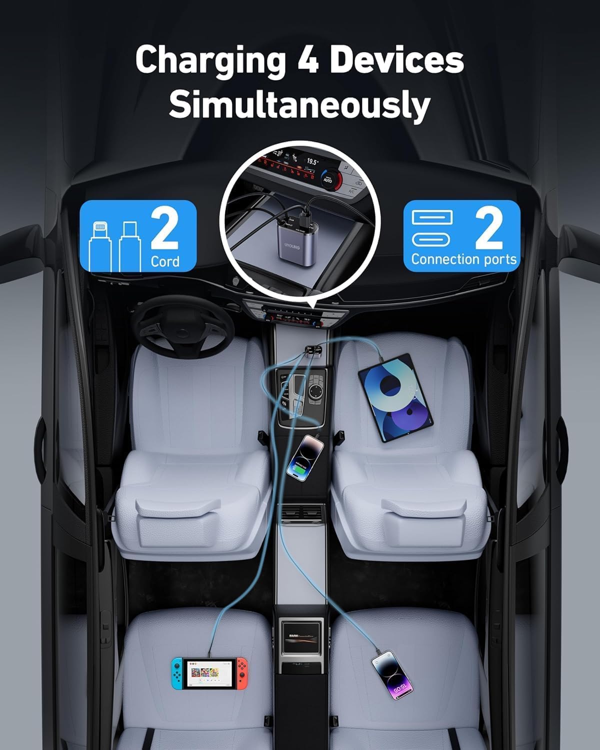QuickCharge Car Power Hub