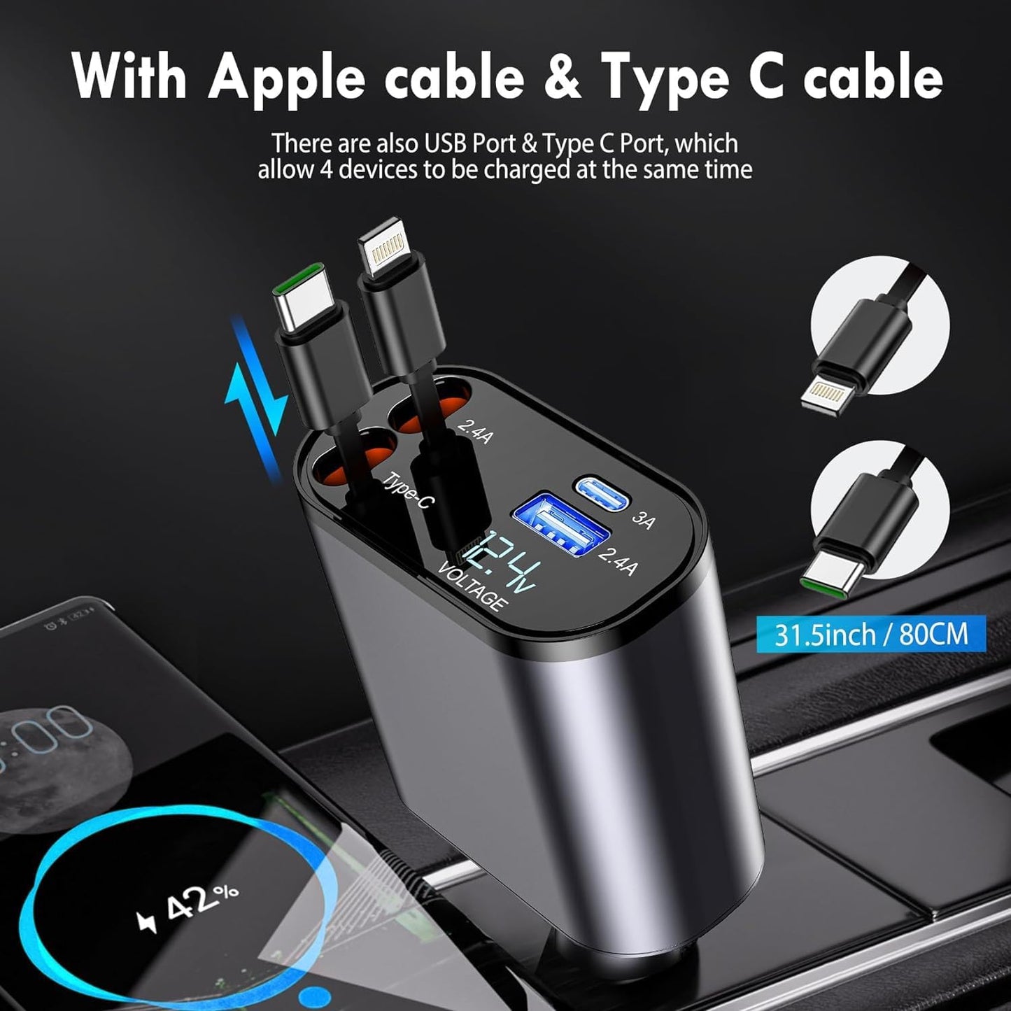 QuickCharge Car Power Hub
